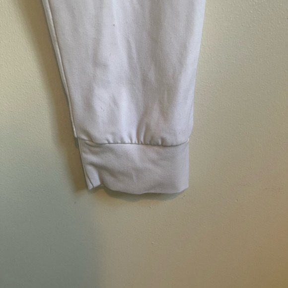 White, M, jogger, Never Worn, elastic waist band w/ strings to tie, fitted ankle - Picture 3 of 7